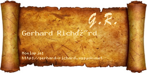 Gerhard Richárd névjegykártya