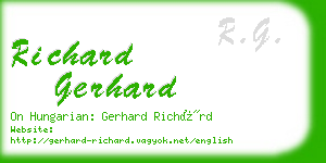 richard gerhard business card